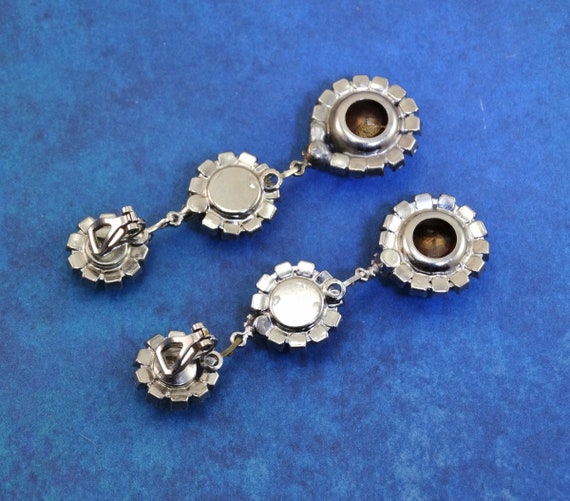 Dazzling Dramatic Vintage Rhinestone Crystal Dang… - image 5