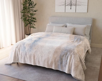 Manta de nubes, suave forro polar, acogedora, para sofá, neutra, para dormitorio, accesorio de decoración, rincón de lectura, comodidad esencial, patrón de ensueño, diseño de cielo