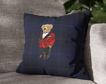 ラルフローレン ヴィンテージ ポロベア ファブリック クッションカバー