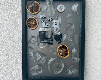 corona - broken bottle art