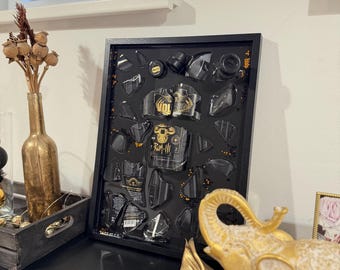broken bottle art - Volbeat - band - gifts - abstract broken bottle art - gifts - gift for man - gifts for him - art galleries
