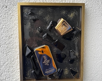 broken bottle art - one million - vintage gift ideas - vintage decoration - abstract broken bottle art - gifts - gift idea - perfume