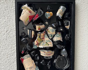 broken bottle art - don papa rum - gifts for rum lovers - birthday gift for rum fans - broken bottle art gift - gift ideas for men
