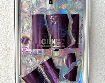 broken bottle art - Rammstein - band - gifts - abstract broken bottle art - gifts - gift for man - gifts for him - art galleries