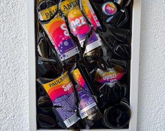 Broken bottle art - Paulaner Spezi Zero - Paulaner Spezi fan gifts - Paulaner Spezi fan gifts - Birthday gifts - Personalized