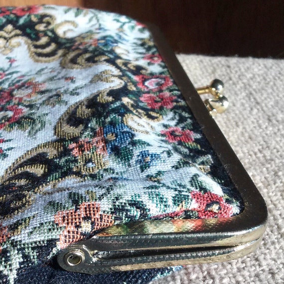 Vintage Tapestry Purse Floral Tapestry Purse Wedd… - image 7