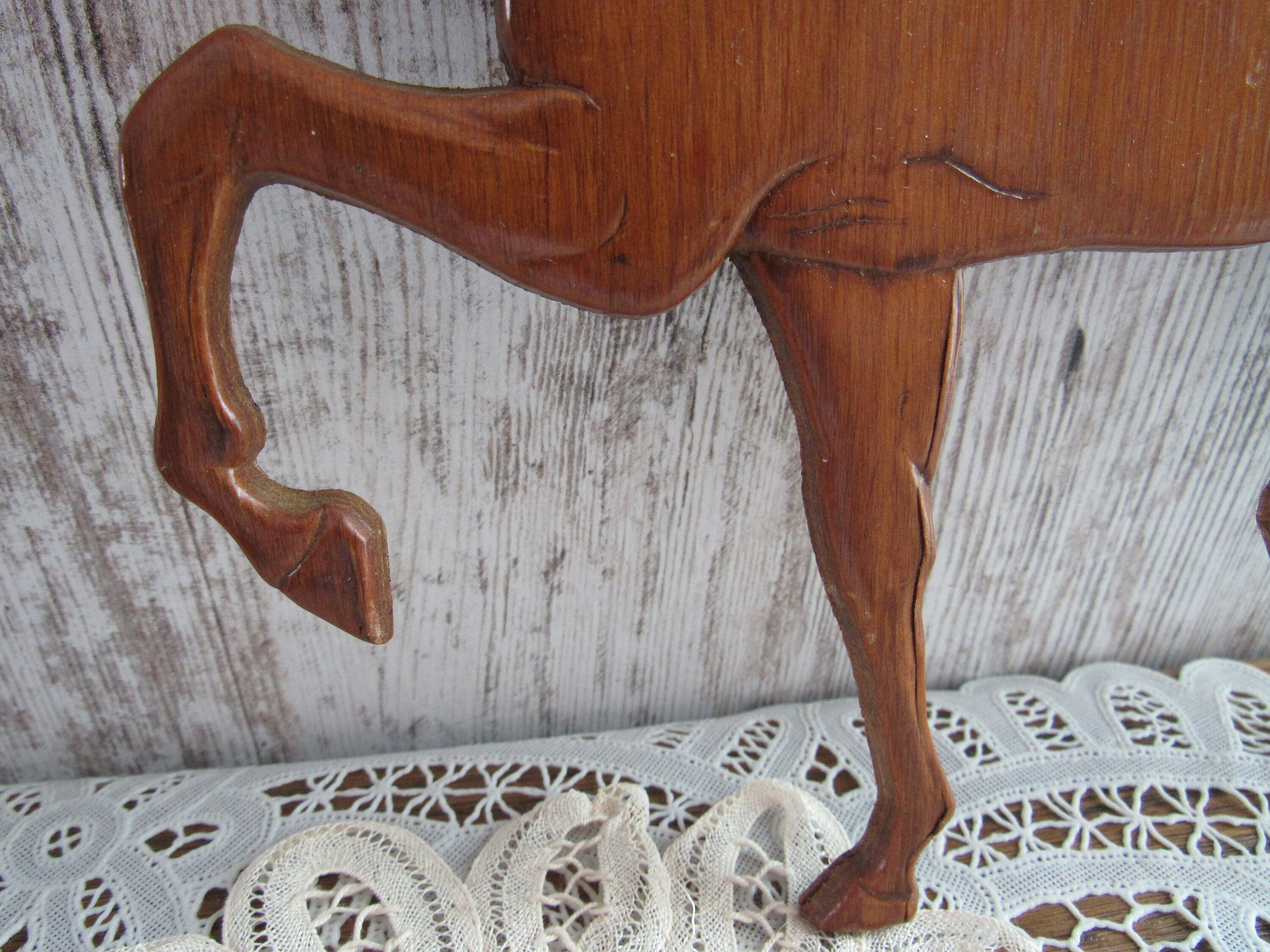 Vintage Wood Horse Plaque High Stepping Horse Wall Decor Etsy