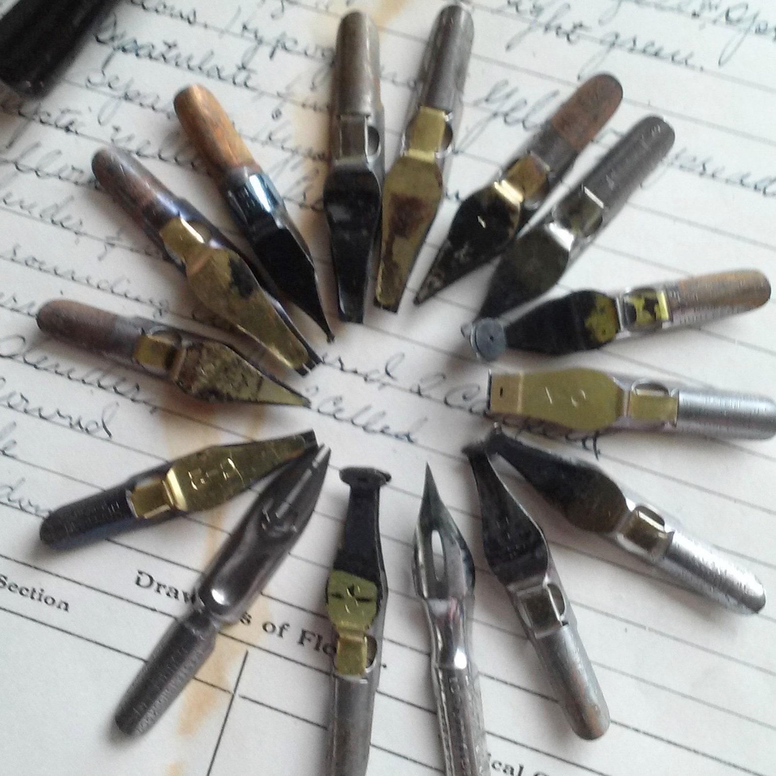 Vintage Ink Nibs and Nib Holders Vintage Calligraphy Ink Pens Etsy