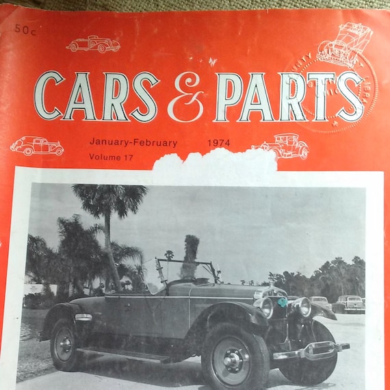 Vintage Cars and Parts Magazine January February 1974 Volume 17 Vintage Automobile Magazine Ephemera Collectible Magazine