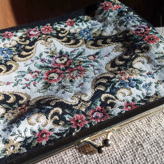 Vintage Tapestry Purse Floral Tapestry Purse Wedd… - image 4