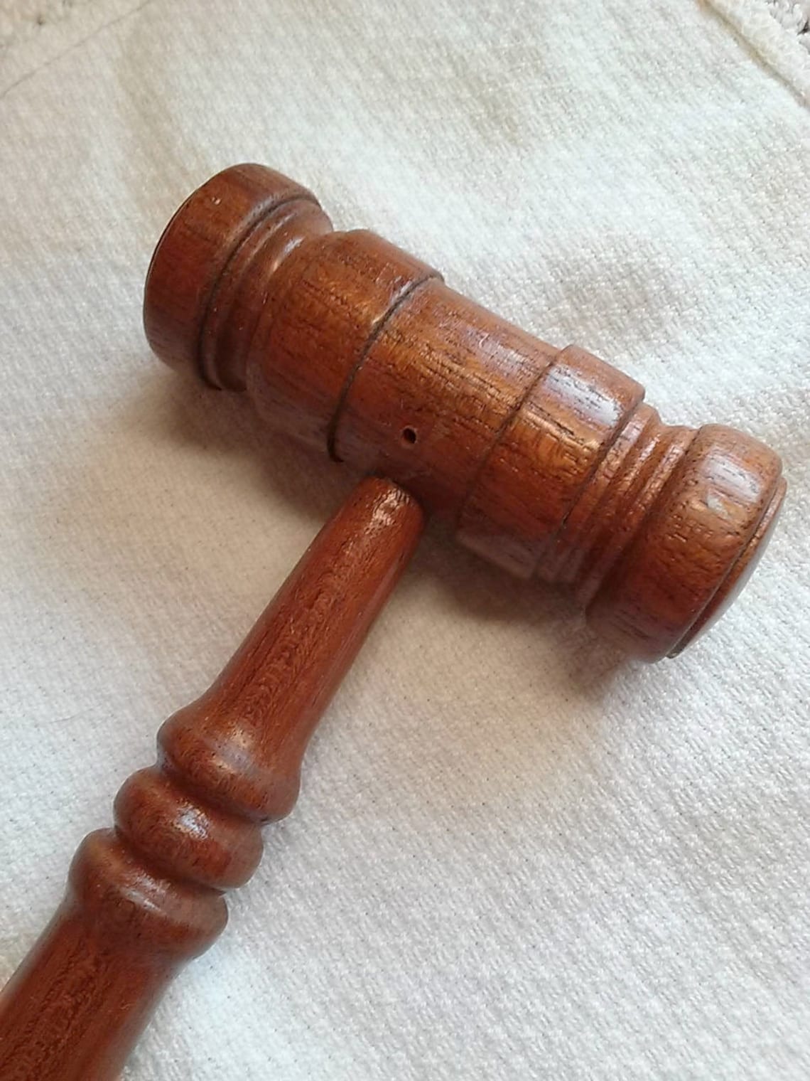 Vintage Solid Turned Wood Gavel Meeting Gavel Order in the Etsy