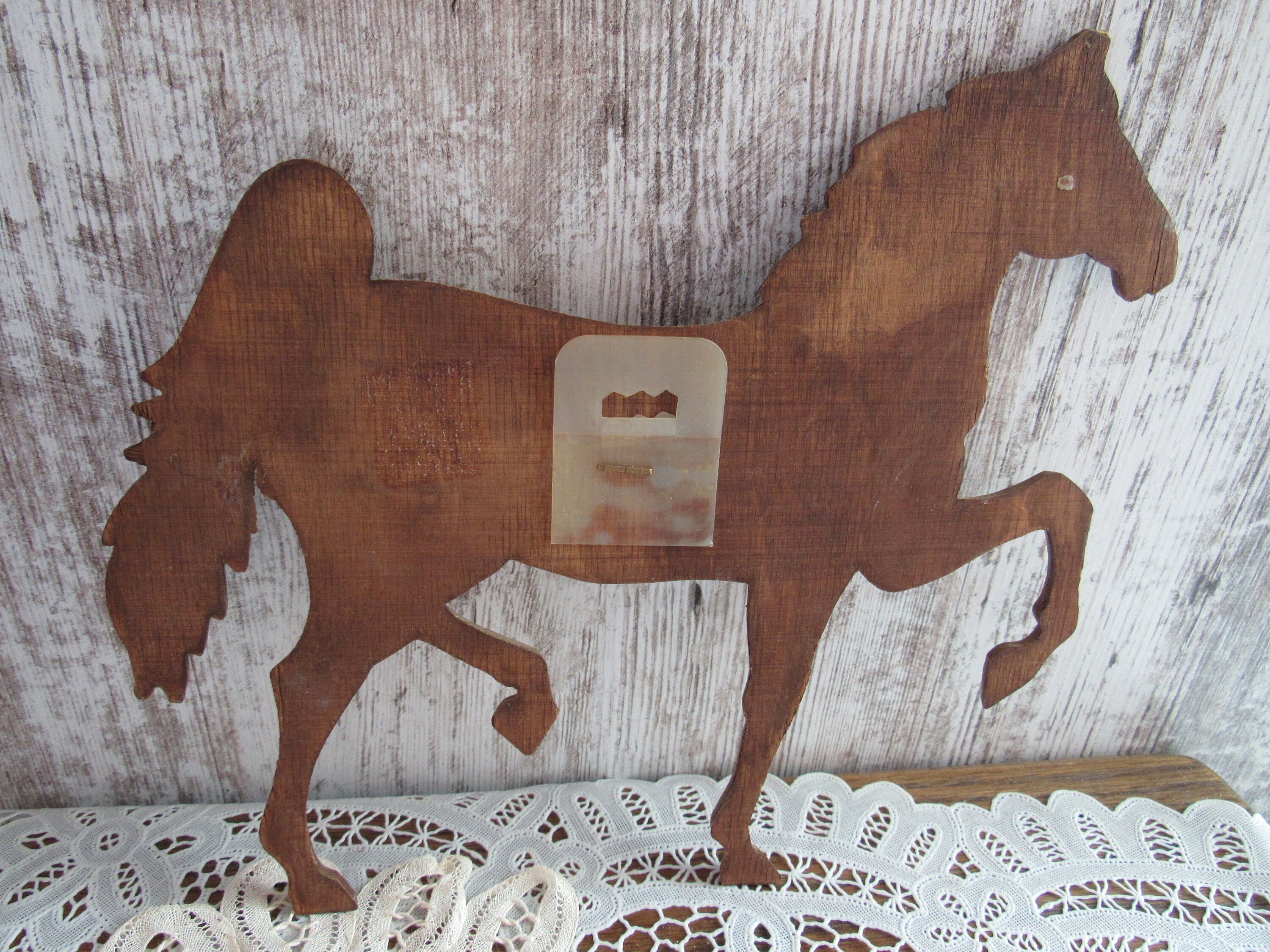Vintage Wood Horse Plaque High Stepping Horse Wall Decor Etsy