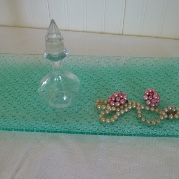 Gorgeous Aqua Textured Glass VinTagE Tray