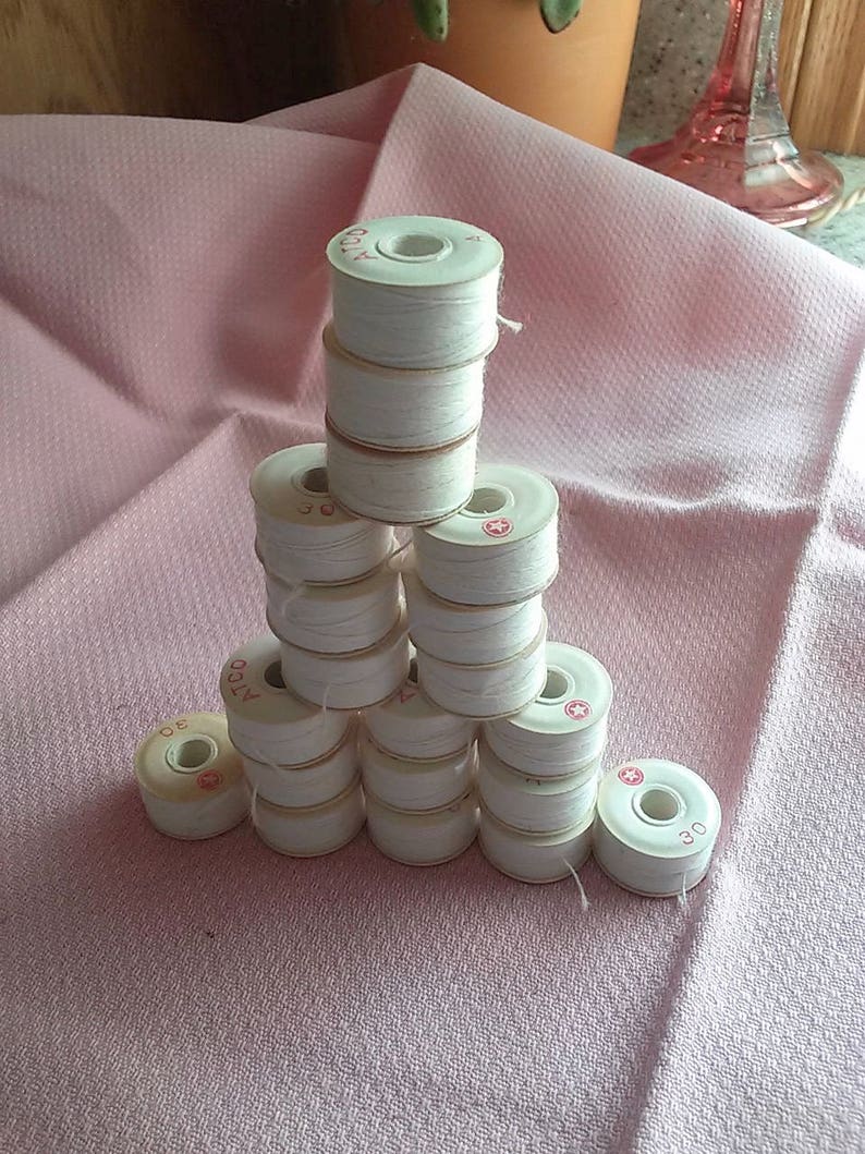 Vintage Cardboard ATCO Bobbins White Thread Vintage Sewing Etsy