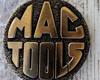 Vintage Mac Tools Cast Metal Limited Edition Brass Belt Buckle The Great American Buckle Company Chicago