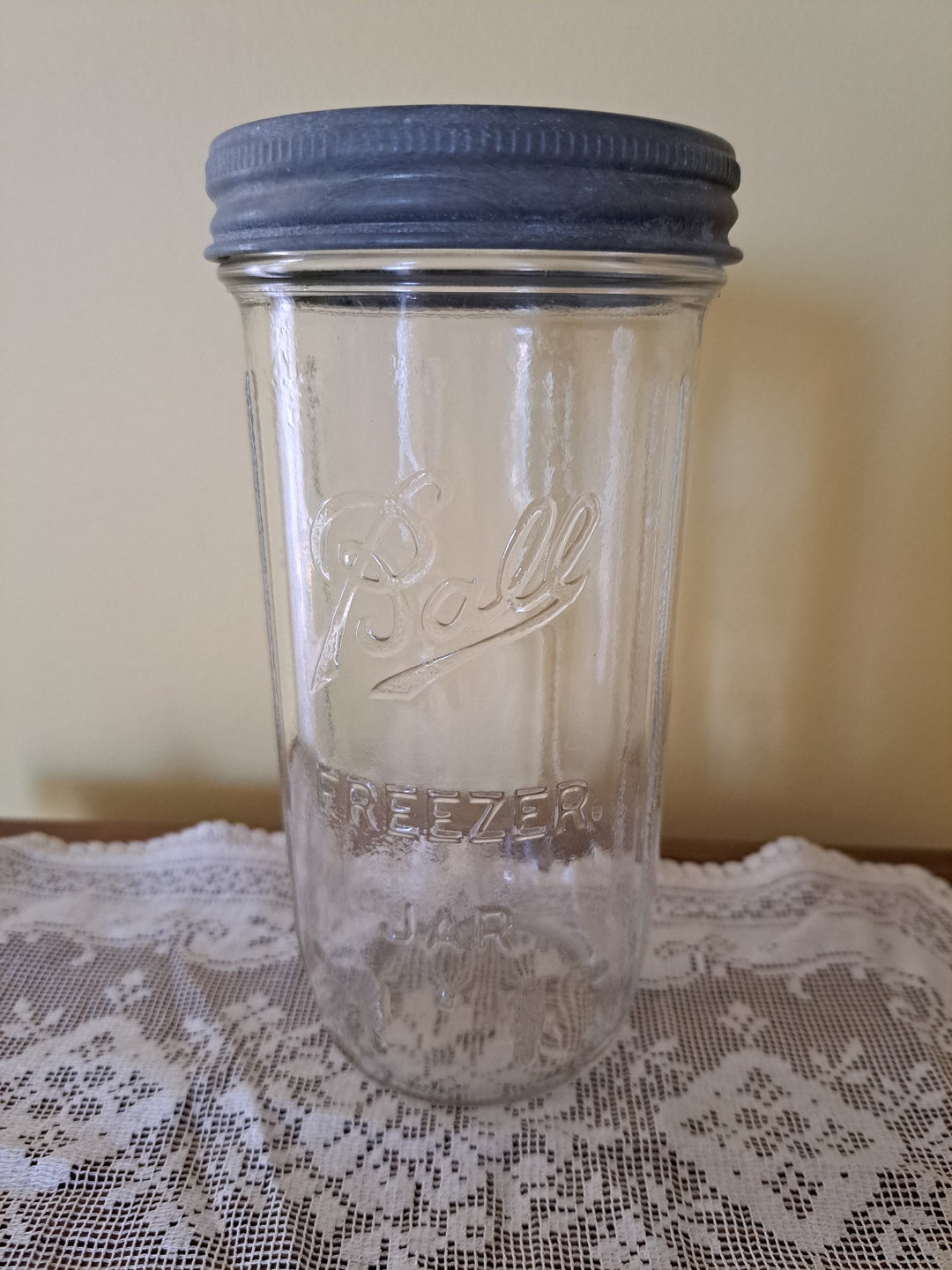 Vintage Ball Freezer Jar With Zinc Lid Quart Size Collectible Etsy