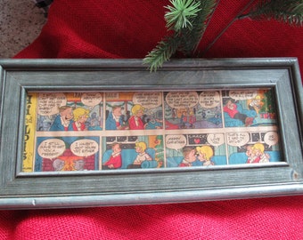 Vintage Framed Hi & Lois Christmas Comic Strip Rare and Unique Christmas Decor Dated 1993