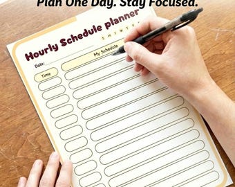 Exam Day Hourly Study Planner | One-Day Time Blocking Sheet for Students (Printable PDF)