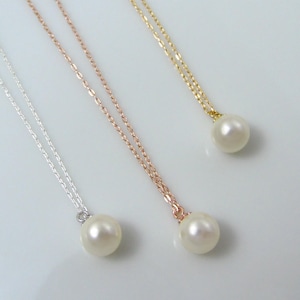 Colar de pérola única, colar de pérolas douradas, colar de pérolas de ouro rosa, colar de pérolas de prata, joias de casamento, presente para madrinhas