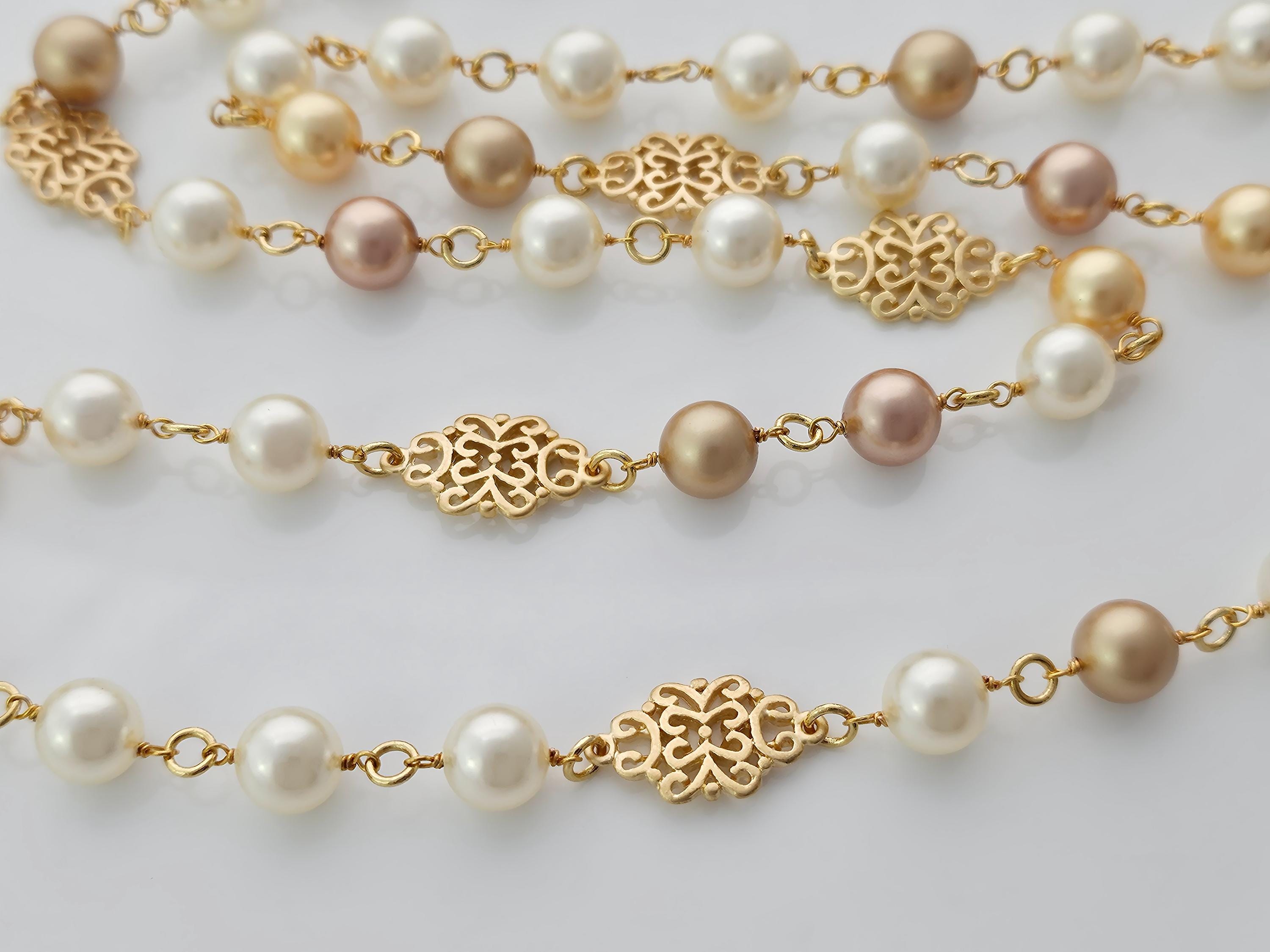 Long Pearl Necklace - Etsy