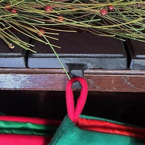Cast Iron Christmas Stocking Holders, Heavy Duty low profile sturdy weighted hooks
