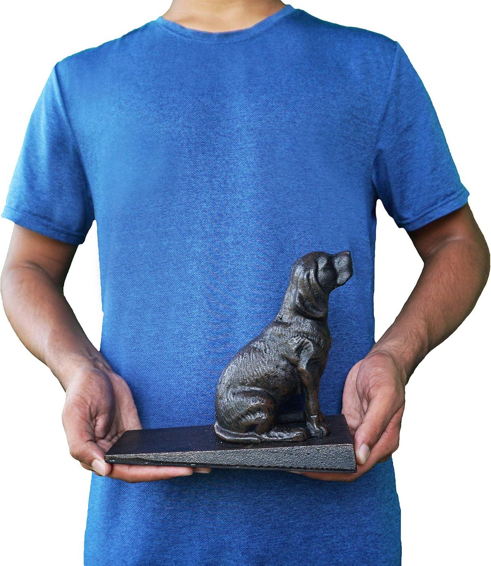 Cast Iron Dog Door Stopper, Heavy Duty Antique Black, Door Stop decorative Pet gift