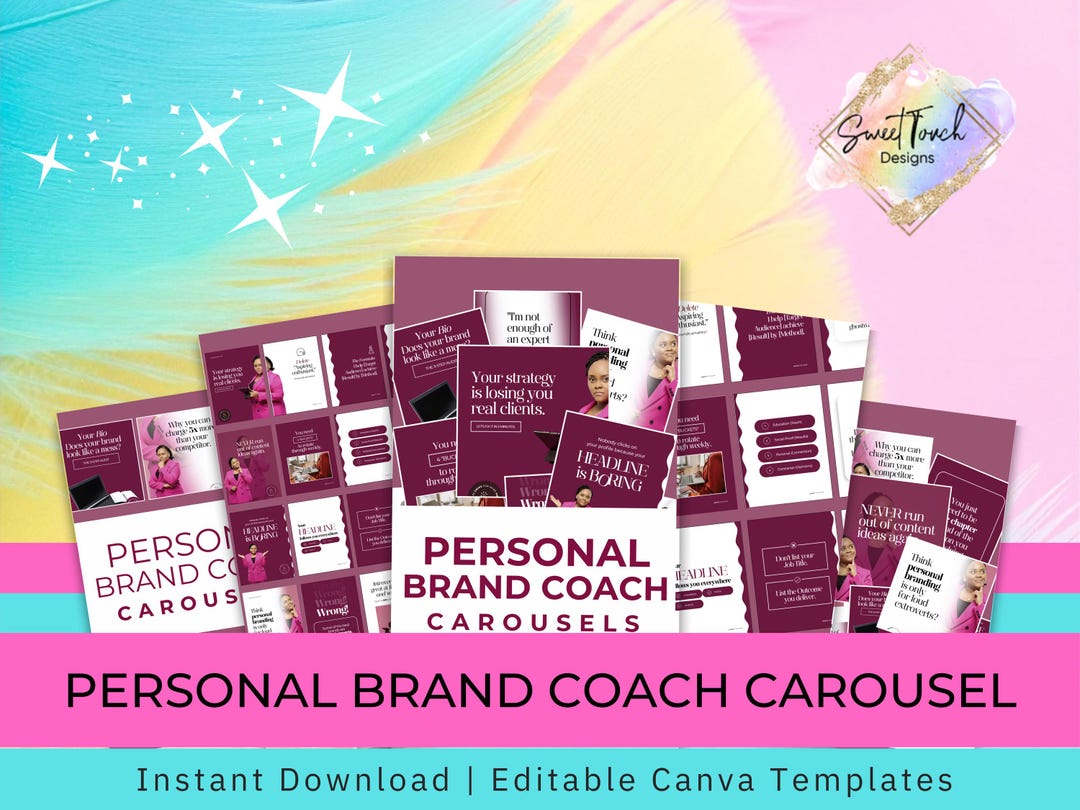 Instagram Carousel Canva Template for Personal Branding Coaches - Etsy