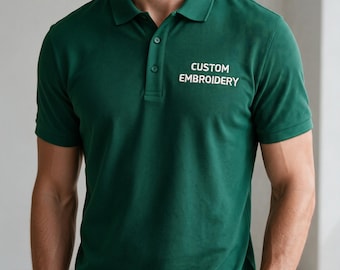 Polo de piqué bordado a medida, uniformes de empresa personalizados, ropa de equipo, ropa informal.