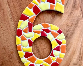 Ręcznie robione mozaikowe numery domów