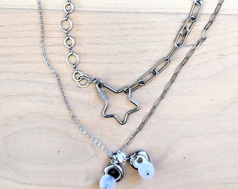 Loop Earplug Necklace | Concert Rave EDM Festival Y2K Layered Charm Jewelry | Magnetic Hearing Protection Earbuds | trashb0t