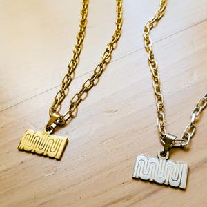 Muni Logo Necklace: San Francisco Transit Pendant, Chunky Streetwear