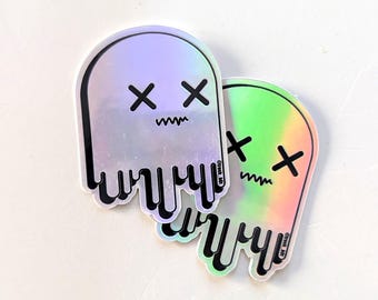 Holographic Monster Vinyl Sticker | Street Art Slap