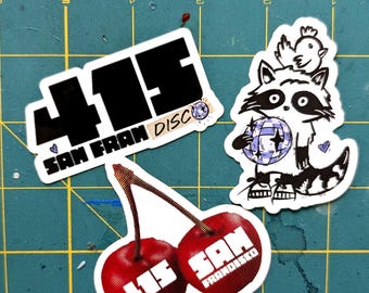 San Francisco Sticker Pack | Portola Festival, Party Racoon, Street Art
