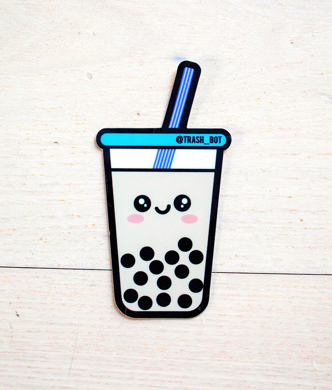 Tapioca Sticker Kawaii Boba Bubble Tea Sticker | Trash_b0t Street Art - Etsy
