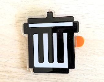 Y2K Trash Can Windows Desktop Icon Hair Clip | @trashb0t street art