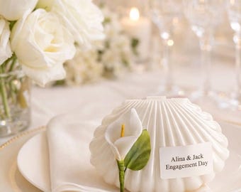 Seashell Candle Favor | Beach Wedding Guest Gift