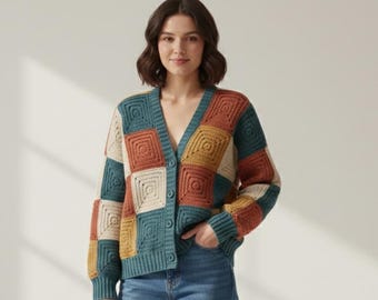 Crochet Cardigan Amigurumi Womens Cardigan - Pattern (PDF, English)