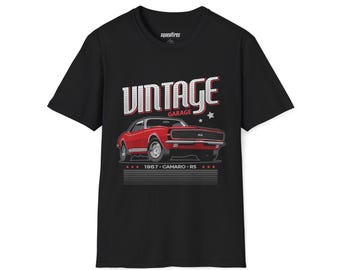 1967 Camaro RS T-Shirt | Red Muscle Car Graphic