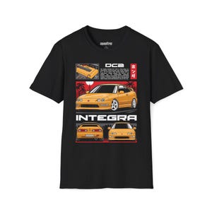 Camiseta unisex Honda Integra DC2 Type R Softstyle - Diseño gráfico automotriz de alto rendimiento, camiseta enfocada en pista, regalo para entusiastas de los autos, JDM