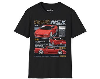 Honda NSX Graphic Tee: Retro Japanese Car Enthusiast Shirt