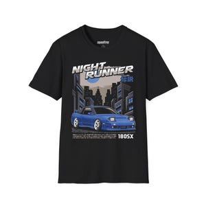 Camiseta unisex de estilo suave Nissan 180SX Drift Car, camiseta estilo JDM Streetwear, moda urbana japonesa, camiseta estilo vaporwave, anime
