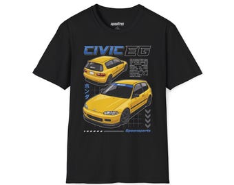HONDA Civic EG Grafik-T-Shirt | Auto Enthusiast Shirt