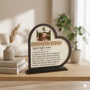 Personalized Grandma Gift, Grandma Gift, Scrabble Tile Definition Frame, Custom Grandmother Decor, Gift for Grandma
