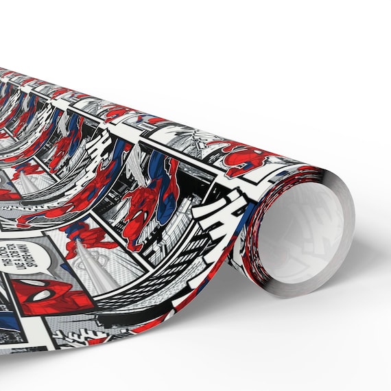 Spiderman Comic Book Gift Wrap