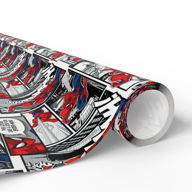 Spiderman Comic Book Gift Wrap image 1