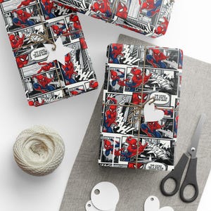 Spiderman Comic Book Gift Wrap image 4