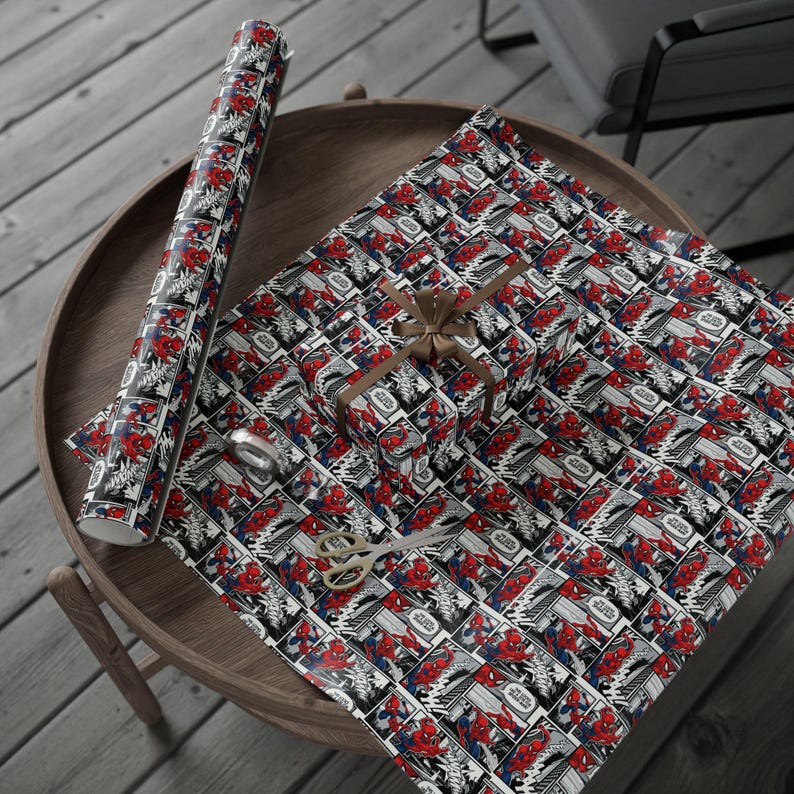 Spiderman Comic Book Gift Wrap image 2