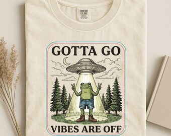 面白いカエルのシャツ、雰囲気がおかしいシャツ、エイリアンUFOカエルTシャツ、カエル好きへのギフト、ゴブリンコアシャツ、ウィアードコア内向型グラフィックTシャツ