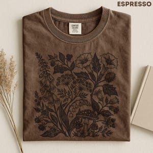 Poisonous Plants Shirt, Botanical Goth Shirt, Dark Academia Botanical Tee, Witchy Plant Shirt, Vintage Botanical Tee image 3