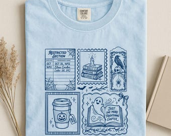 Halloween Book Lover Shirt, Spooky Bookish Shirt, Librarian Halloween Tee, Bookworm Gift, Dark Academia Reader Tee